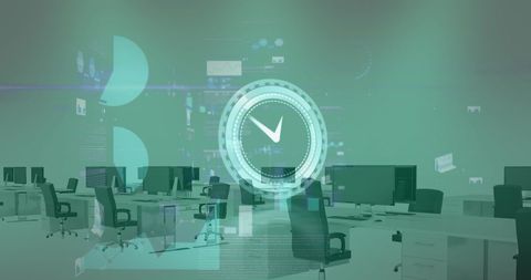 Virtual Office with Technology Interface and Digital Analytics - Download Free Stock Images Pikwizard.com