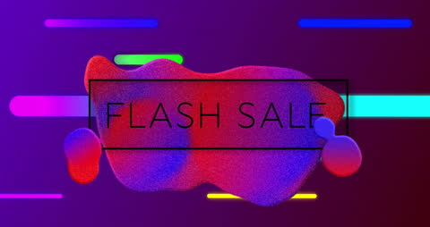 Vibrant Flash Sale Animation with Abstract Background
