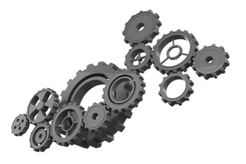 interlinked grey cogs on transparent background symbolizing teamwork - Download Free Stock Videos Pikwizard.com