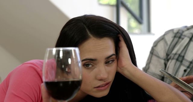Woman Feeling Dizzy After Drinking Wine - Download Free Stock Images Pikwizard.com