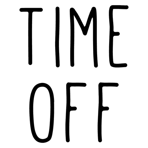 Transparent time off concept with clear text