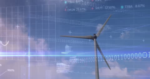 Wind Turbine Animation with Financial Data and Coding