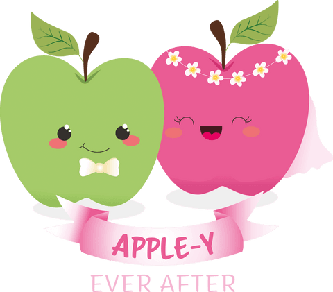 transparent cute apple wedding design with smiling fruit couple - Download Free Stock Videos Pikwizard.com