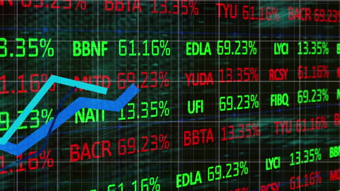 Digital Animation of Stock Market Data with Upward Graph
