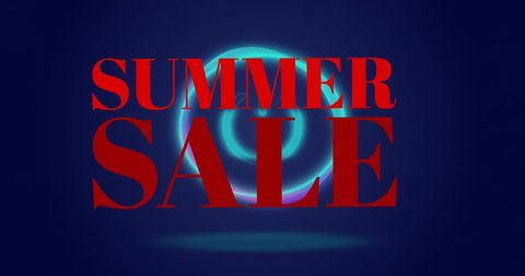 Bright Summer Sale Advertisement with Neon Graphics