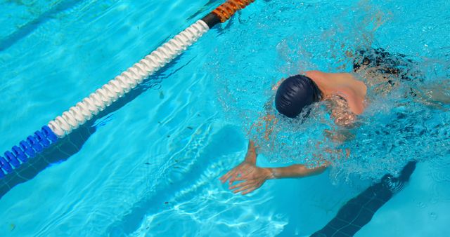 Swimmer Practicing Freestyle Stroke in Swimming Pool - Download Free Stock Images Pikwizard.com