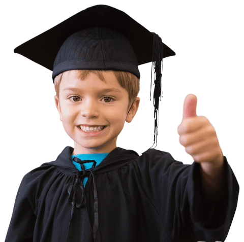happy child wearing graduation cap giving thumbs up on transparent background - Download Free Stock Videos Pikwizard.com