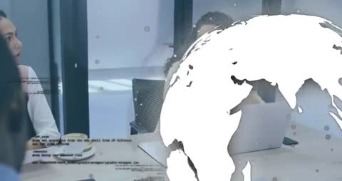 Digital World Connecting Modern Office Teamwork Collaboration