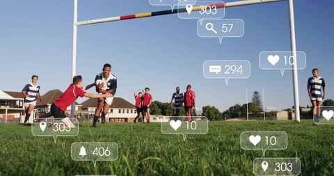 Rugby Players Engaging with Digital Social Media Data on Field