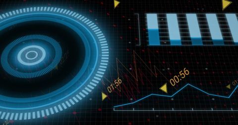Digital Interface with Hud Elements and Data Visualizations - Download Free Stock Images Pikwizard.com