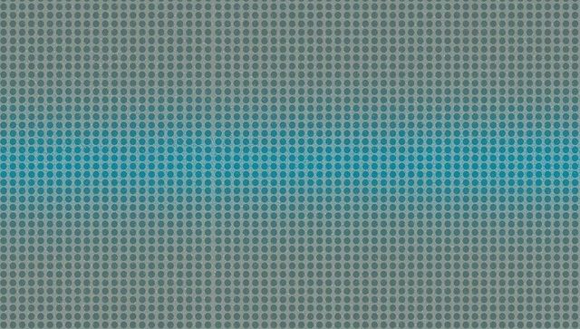 Turquoise Halftone Dot Wave on Gray-Green Grid Background for Tech and Retro Designs