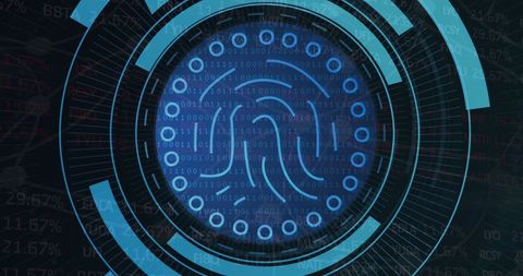 Futuristic Digital Fingerprint Technology Interface - Download Free Stock Images Pikwizard.com