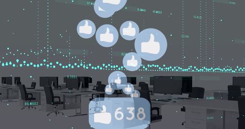 Social Media Engagement in Corporate Office Visualization - Download Free Stock Images Pikwizard.com
