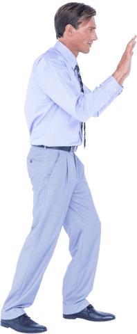 businessman pushing imaginary wall transparent background - Download Free Stock Videos Pikwizard.com