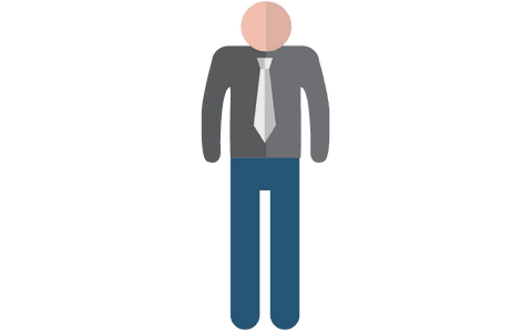 Businessman Icon with Tie on Transparent Background - Download Free Stock Videos Pikwizard.com