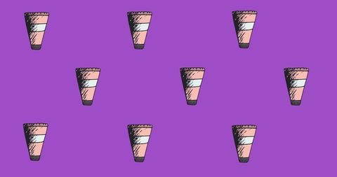Abstract Illustrated Pottery Glasses on Vibrant Purple Background - Download Free Stock Images Pikwizard.com