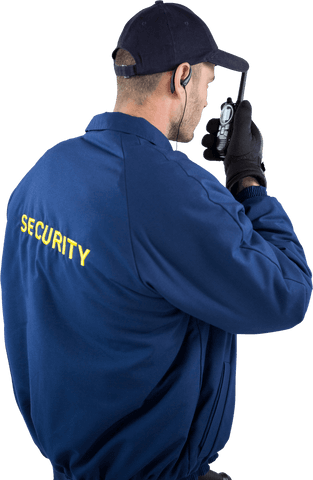 transparent security officer communicating via walkie-talkie - Download Free Stock Videos Pikwizard.com