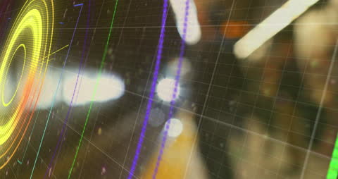 Futuristic Digital Interface Overlaying Diverse People