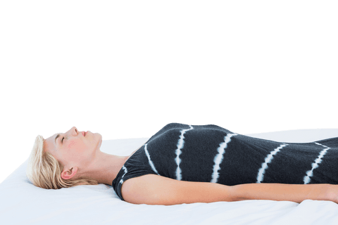 blonde woman resting peacefully on bed with transparent background - Download Free Stock Videos Pikwizard.com
