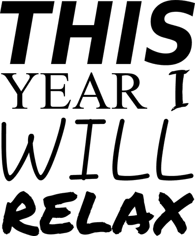 Inspirational message focus on relaxation transparent background