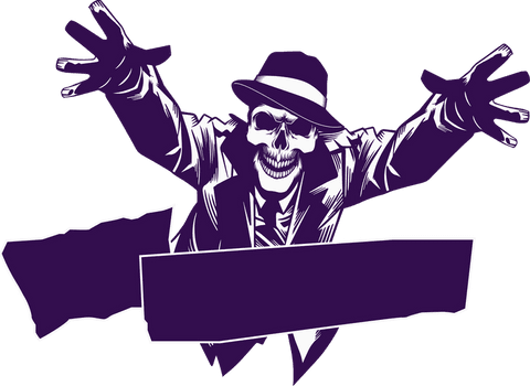 transparent skeleton character with fedora on clear background - Download Free Stock Videos Pikwizard.com