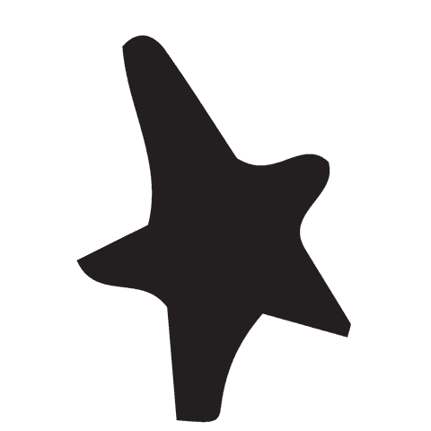 Black Star Shape on Transparent Background Illustration