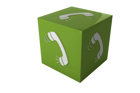 green transparent cube with phone symbol on all sides - Download Free Stock Videos Pikwizard.com