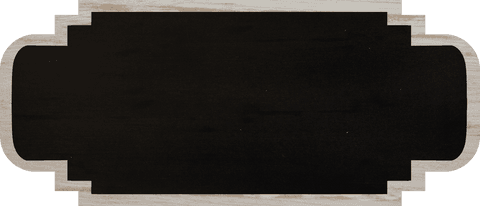 Elegant vintage rectangular transparent chalkboard sign