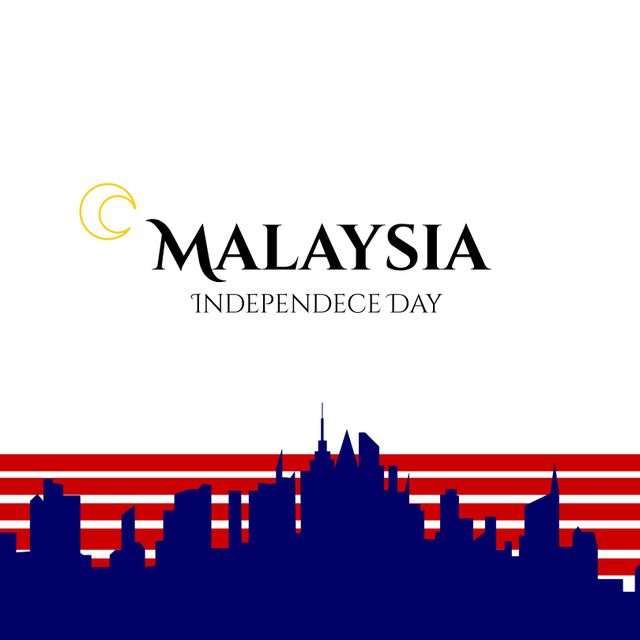 Malaysia Independence Day Urban Skyline Celebration Design - Download Free Stock Templates Pikwizard.com