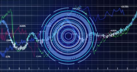 Digital Financial Data Analysis with Graph and HUD Interface - Download Free Stock Images Pikwizard.com