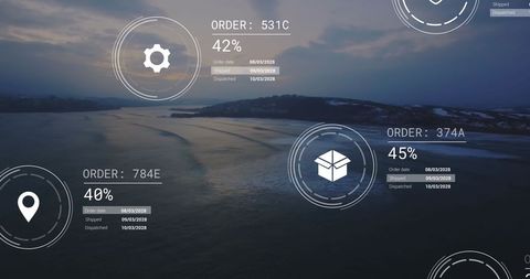 Data Visualization Overlay on Digital Landscape Background - Download Free Stock Images Pikwizard.com