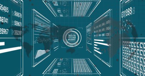 Digital Global Data Processing with Futuristic Interface - Download Free Stock Images Pikwizard.com