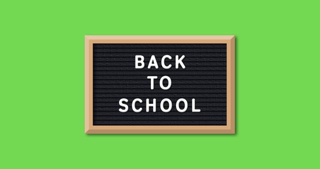 Back to School Sign on Green Background - Download Free Stock Images Pikwizard.com