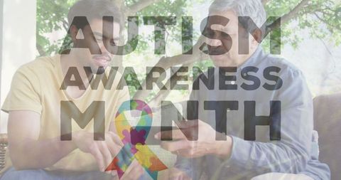 autism awareness month featuring father and adult son bonding - Download Free Stock Images Pikwizard.com