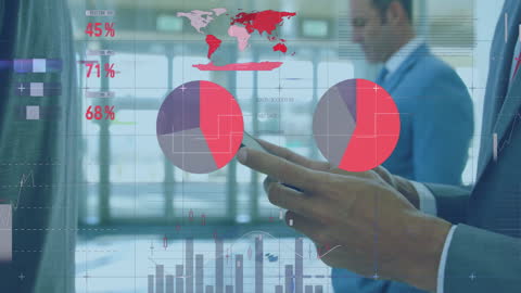 Business Analyst Examining Financial Data Insights on Smartphone
