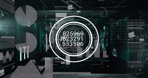 Abstract Data Processing Animation with Financial Elements