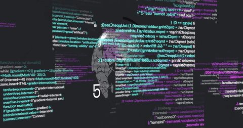 Futuristic Data Code with Digital World Graphic - Download Free Stock Images Pikwizard.com