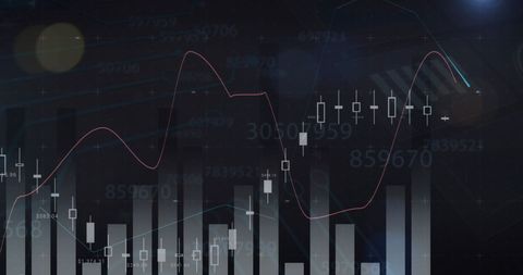 Abstract Financial Data Charts on Black Background - Download Free Stock Images Pikwizard.com
