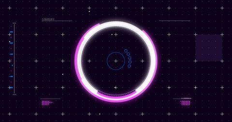 Futuristic Glowing Interface with Circular Scanning Scope - Download Free Stock Images Pikwizard.com