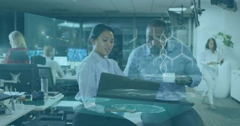 Collaborating over laptop with augmented reality data visualization for teamwork in open office