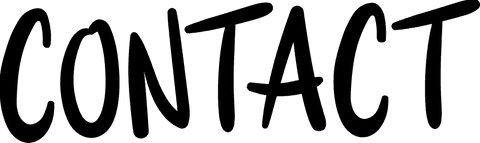 Contact text illustration on transparent background