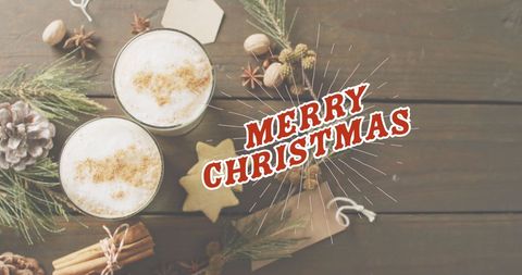 Festive Christmas Scene with Greeting Message - Download Free Stock Images Pikwizard.com