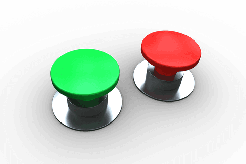 transparent red and green push buttons on flat surface - Download Free Stock Videos Pikwizard.com