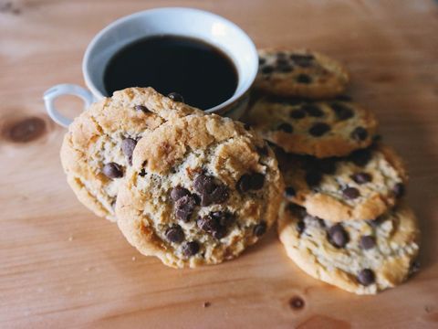Cozy Coffee Break with Chocolate Chip Cookies
