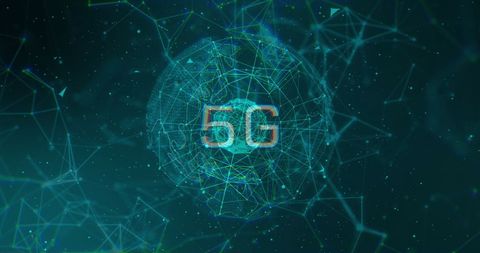 Abstract 5g network technology and digital globe concept