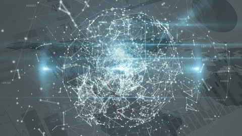Abstract Network of Connections Illustrating Digital Connectivity