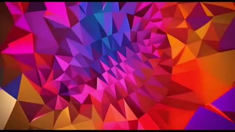 Vibrant Dynamic Geometric Animation with Colorful Shapes