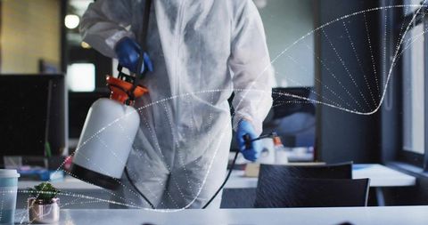 Professional Sanitization maintaining Hygiene in Office Workspace