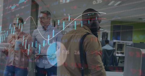 businessman overseeing data projections in modern office - Download Free Stock Images Pikwizard.com
