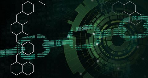 Abstract Digital Binary Technology Interface Concept - Download Free Stock Images Pikwizard.com